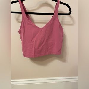 Pink Lululemon Cropped Align Tank